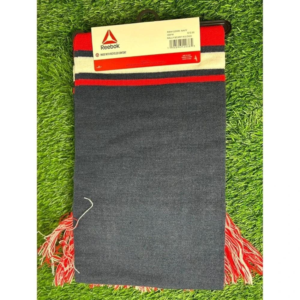 New Reebok Rally Scarf Red White Blue With Logo OSFM